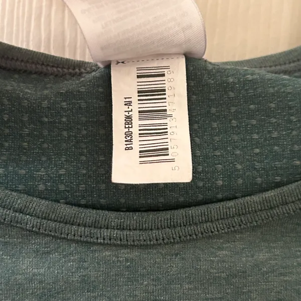 Gymshark Vital Seamless 2.0 Long Sleeve Crop Top Size Large Dark Green Marl - Image 5