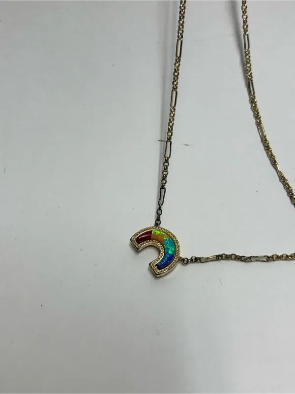Kendra Scott Kyocera Opal Rainbow Necklace - Image 3