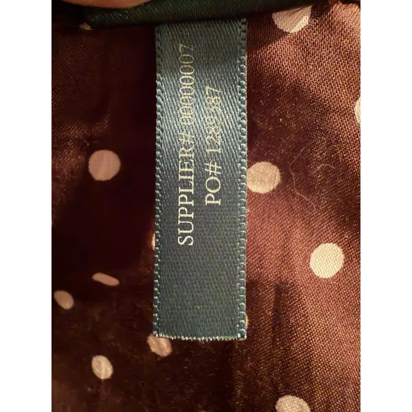 Lauren Ralph Lauren Brown Polka Dot Button Down Shirt 3/4 Sleeve Top - Image 8
