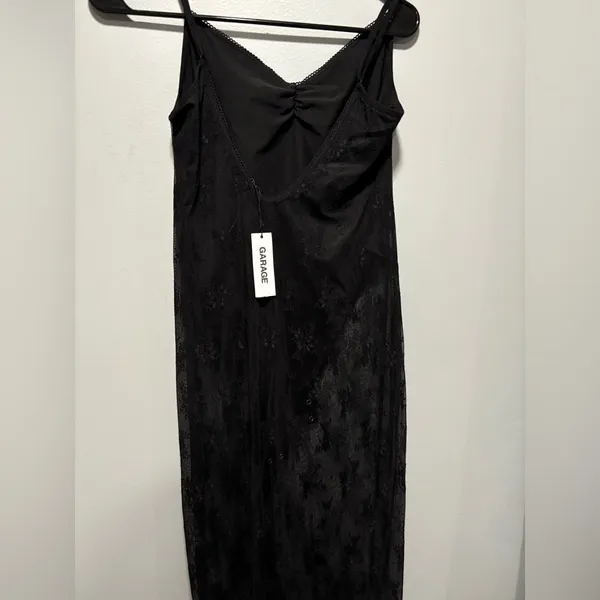 Bodysuit sheer Black Lace Dress - Image 3