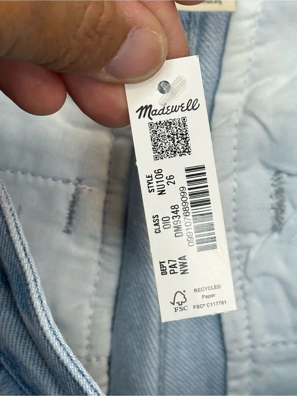 Madewell Curvy Harlow Wide-Leg Trouser Jeans W26 Light Wash NWT - Image 13