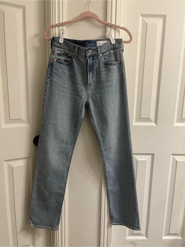 GAP Light Blue Straight Leg Jeans - Image 3