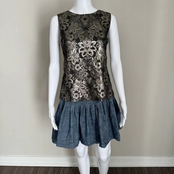 DKNY Metallic Damask Top Size 12 - Image 3