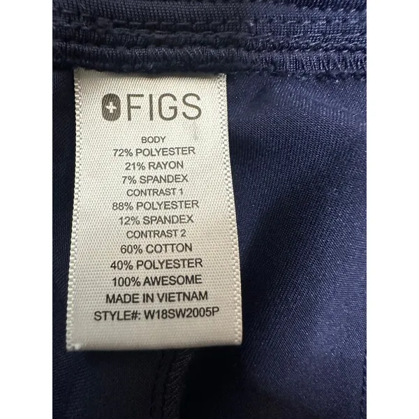 Figs Technical Collection Scrubs Set Women's Blue Small Top Pants Petite Small - Image 8