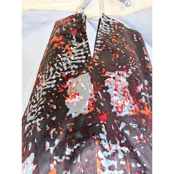 David Meister‎ Brown Abstract Print Silk Blend Belted Sheath Dress 12 - Image 11