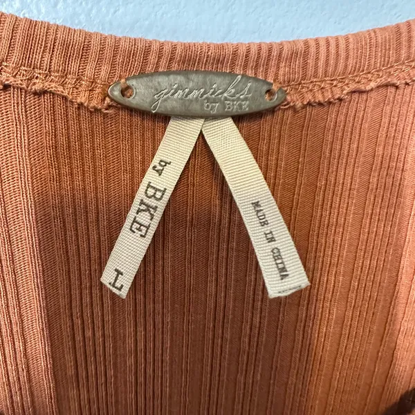 BKE Brown and Orange Long Sleeve Top - Image 2