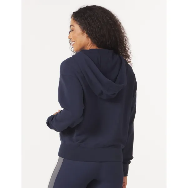 Glyder Vintage Oversized‎ Zip Up Hoodie Navy Blue Women Small NWT $88 PDP-6865 - Image 4