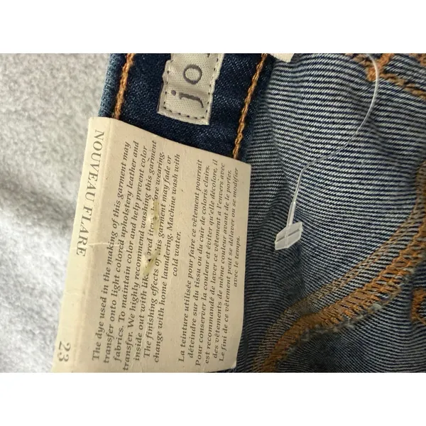Joie Jeans Nouveau Flare Dark Wash High Rise Denim Size 23 NWT Made in USA - Image 6