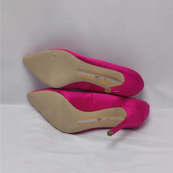 Sam Edelman Womens Pumps Sz 7.5 Pink Satin Rhinestone Heels Formal Wedding Party - Image 8