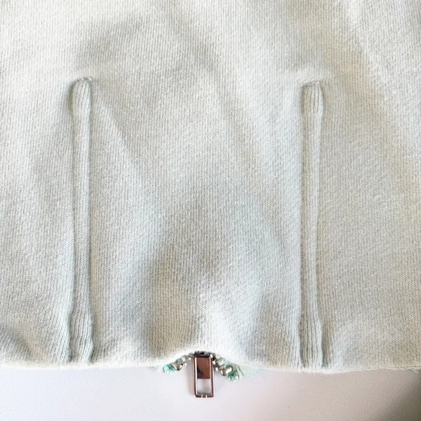 Danielle Guizio Womens Aqua Fleece Corset Cropped Balletcore Edgy Hoodie Size M - Image 5