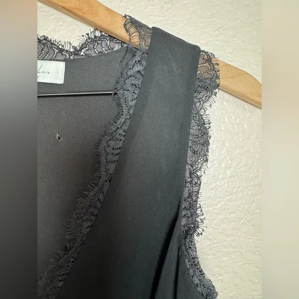 L’Academie Jade Wrap Lace Edge Mini Black Dress Revolve size XS $200 - Image 9