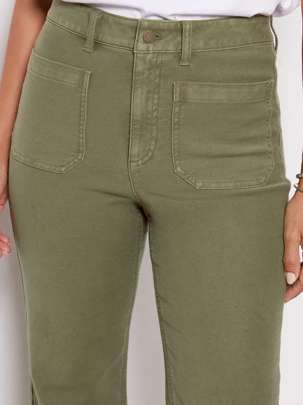 Faherty Stretch Terry Patch Pocket Pants Military Olive Green 26 - Image 5