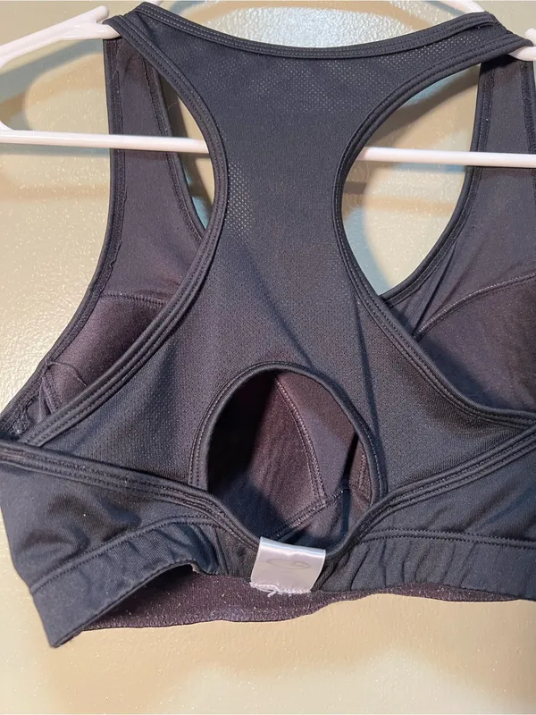 C9 Champion Women’s Size Small Sports Bra Black Scoop Neck Racerback Cut Out $16 - Image 5