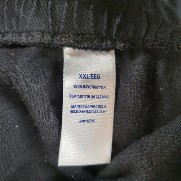 Splendid Sweatpants 2XL Black Hi Rise Drawstring‎ Tapered Leg Jogger Activewear - Image 2