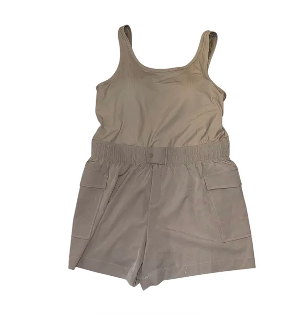 Mixed media active romper  - Image 4