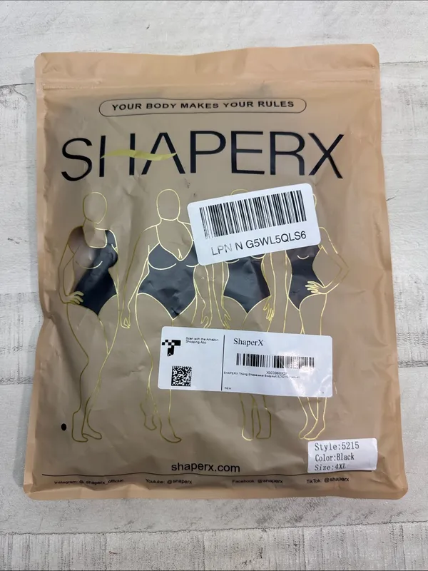 SHAPERX Tummy Control Shapewear Thong Bodysuit Seamless size 4x - Image 7