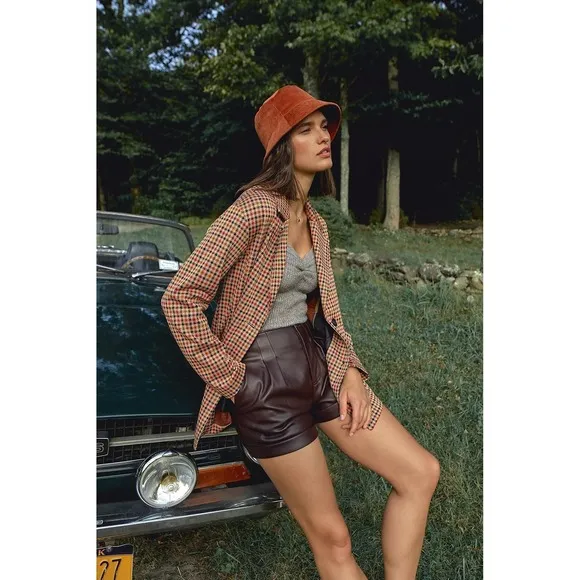 Anthropologie AVEC LES FILLES Longline Plaid Blazer Jacket Preppy Academia Small - Image 13