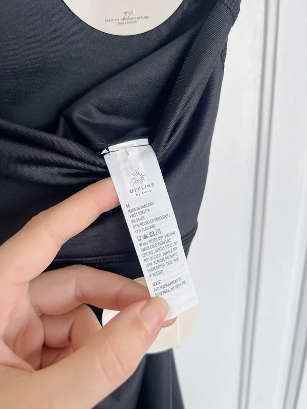 Offline by Aerie • The Hugger Coated Crop Slit Flare Legging 7/8 ankle black - Image 8