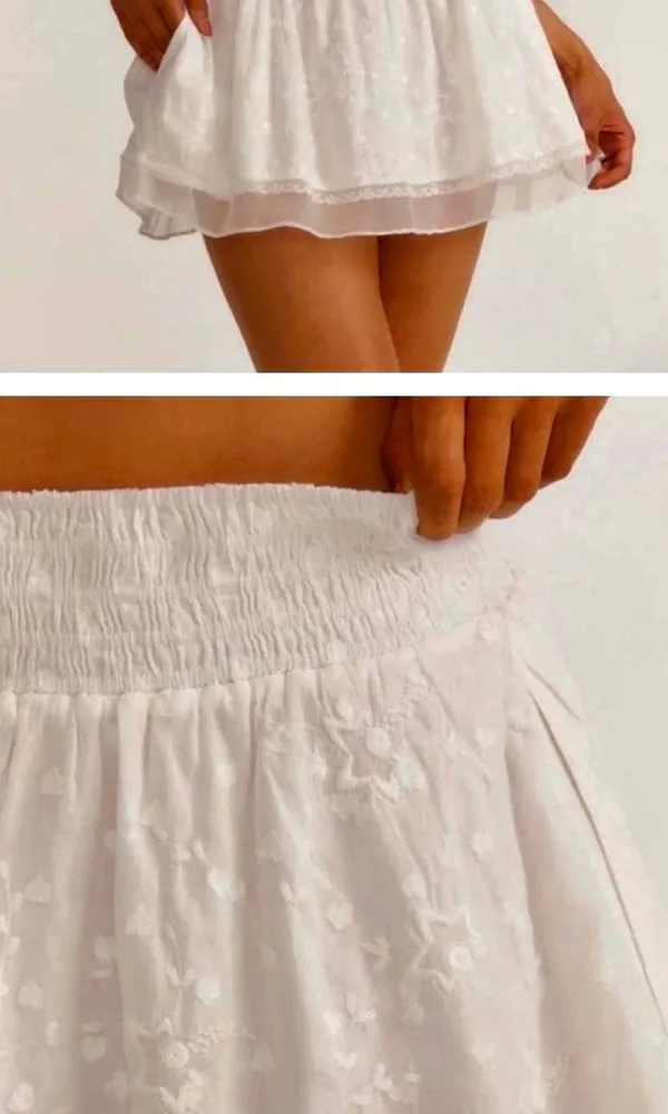 Loveshackfancy Ilona mini skirt in white - Image 2