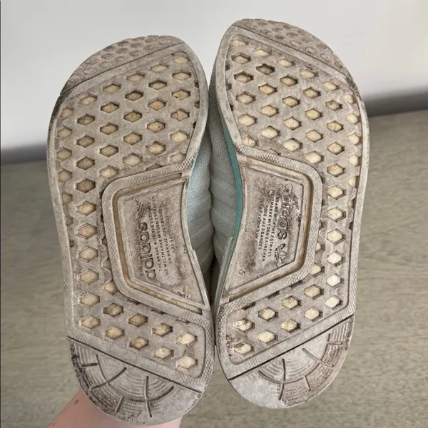 Adidas NMD R1 Sneakers in "White Clear Aqua" Size 7 - Image 12