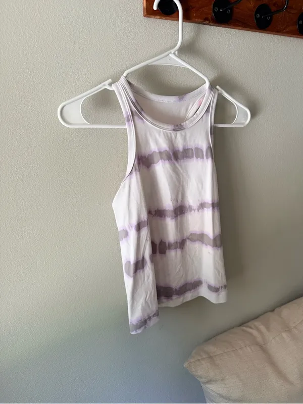 Lululemon Align Waist Length Racerback Tank Purple Tie-Dye Tank Size 2 - Image 3