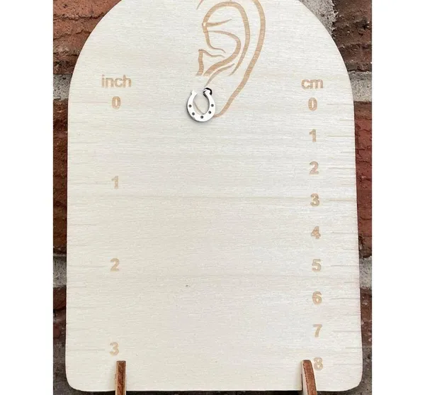 Horseshoe Stud Earrings - Image 2