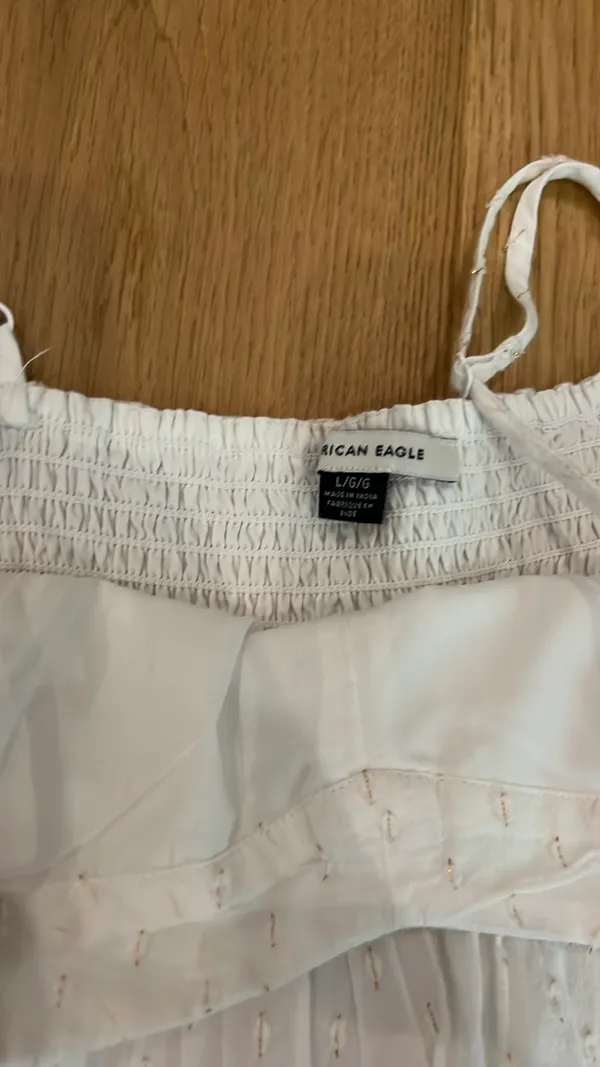 American Eagle white and gold dress - Image 4