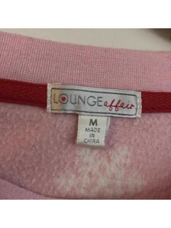🇺🇸Lounge affair pink gnome and snowflake soft fleece like pajama SET - Image 7