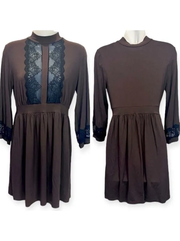 Anthropologie Only Hearts Helena Stuart Lace Midi Dress Sz M Cottage-core - Image 2