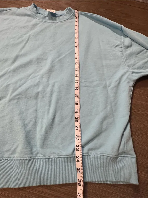 Year of Ours Sky Blue Relaxed Crewneck Sweatshirt - Image 5