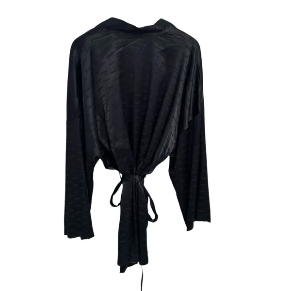 Skims WOVEN JACQUARD Medium SHORT ROBE onyx NWT - Image 8