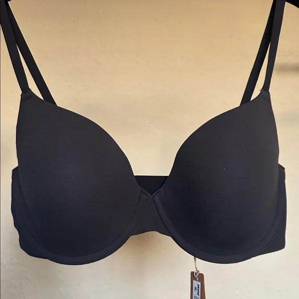 Skims Fits Everybody T-Shirt‎ Demi Bra Onyx Size 34D NWT - Image 8