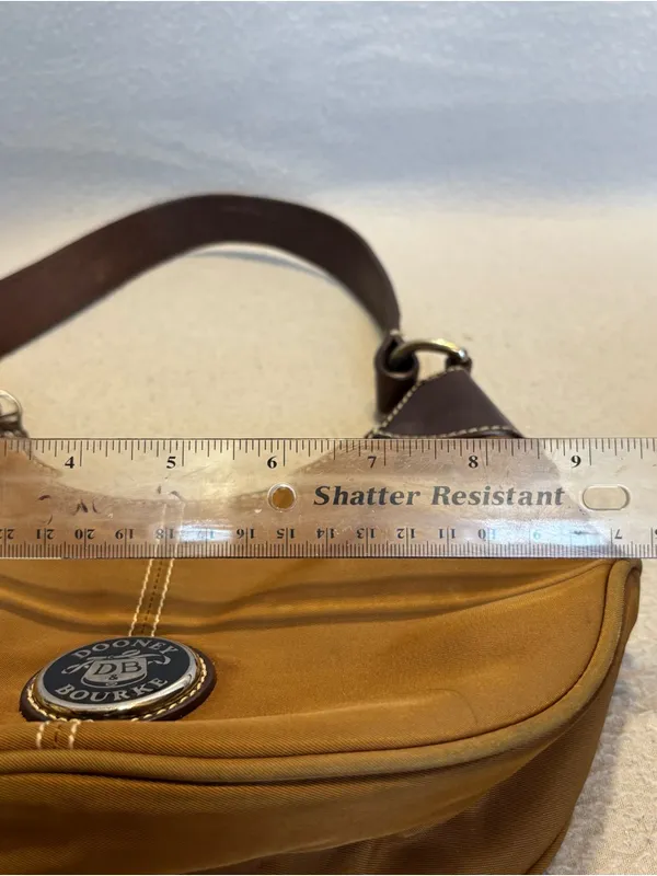 Dooney & Bourke Wayfarer Brown Canvas Nylon Hobo Shoulder Bag - Image 13