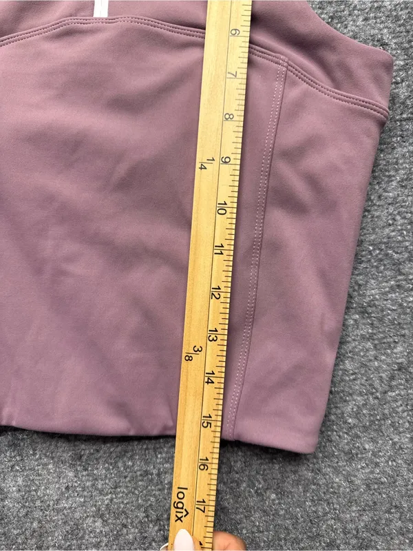Gold Hinge Woman’s XS Sleeveless purple Zip-Front Active Top built in bra - Image 3