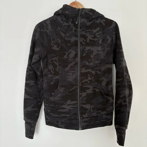 Scuba Hoodie *Light Cotton Fleece Incognito Camo Multi Grey size 4 - Image 3