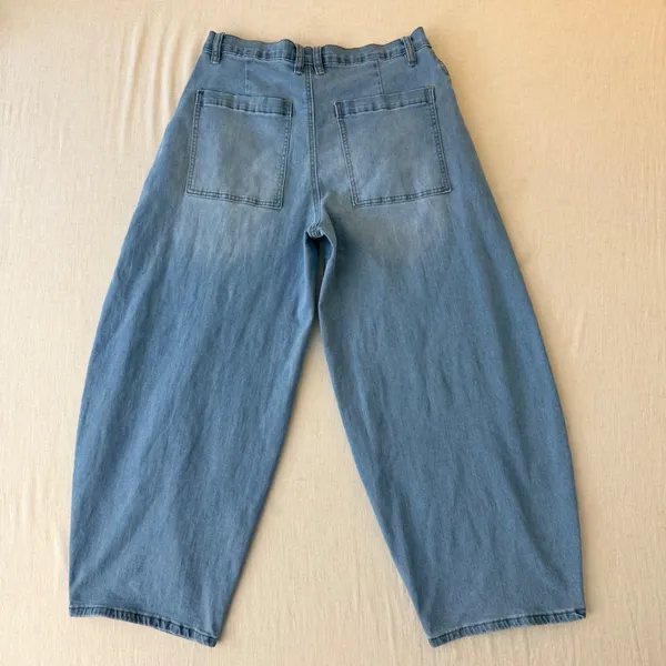 Zigoss Seam Detail Barrel Leg Jeans Women 7/28 Blue - Image 10