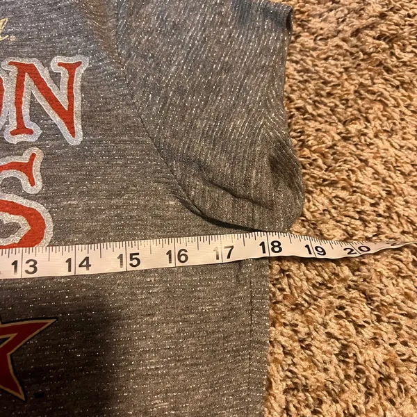 Houston Astros Womens Gray Sparkle T Shirt MLB Baseball Major League Size‎ L - Image 4