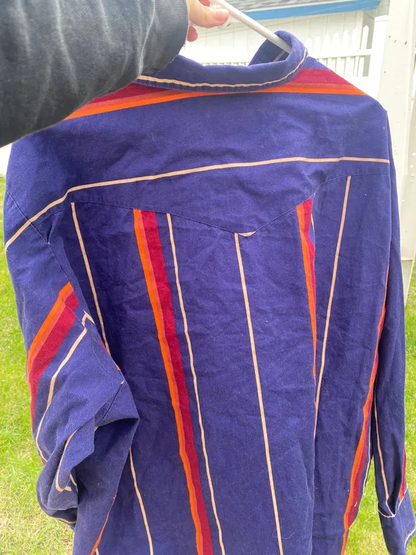 Wrangler Vintage Striped Pearl Snap - Image 4