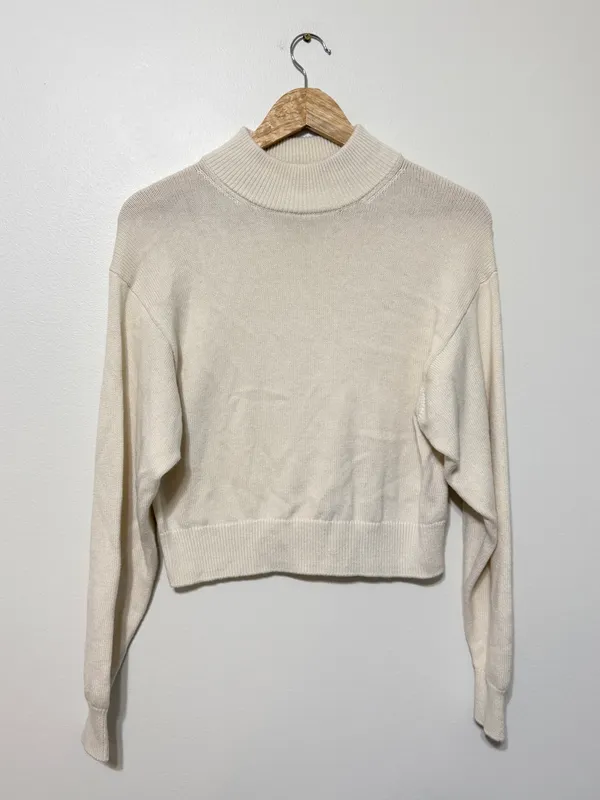 Aritzia Wilfred Free Wool Cotton Harper Sweater Size XS Oversized minimalist - Image 2