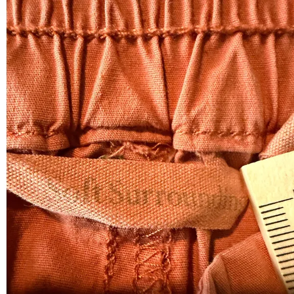Soft Surroundings Cargo Pants L Burnt Orange Floral Embroidered Boho - Image 10