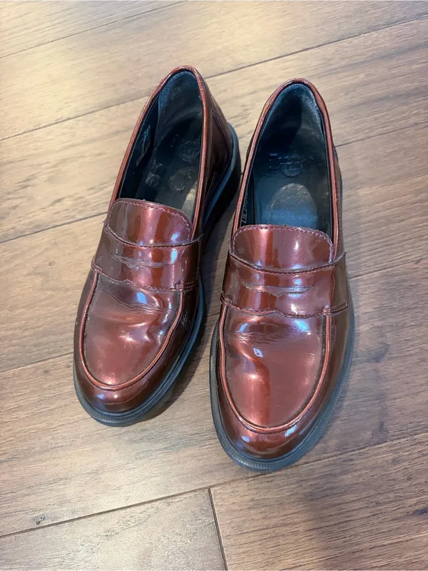 Dr. Martens Penny Loafer in Burgundy Red - Size 8 - C61-098 - Image 3