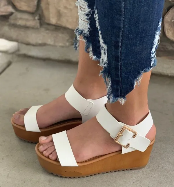 White Platform Wedge - Image 2