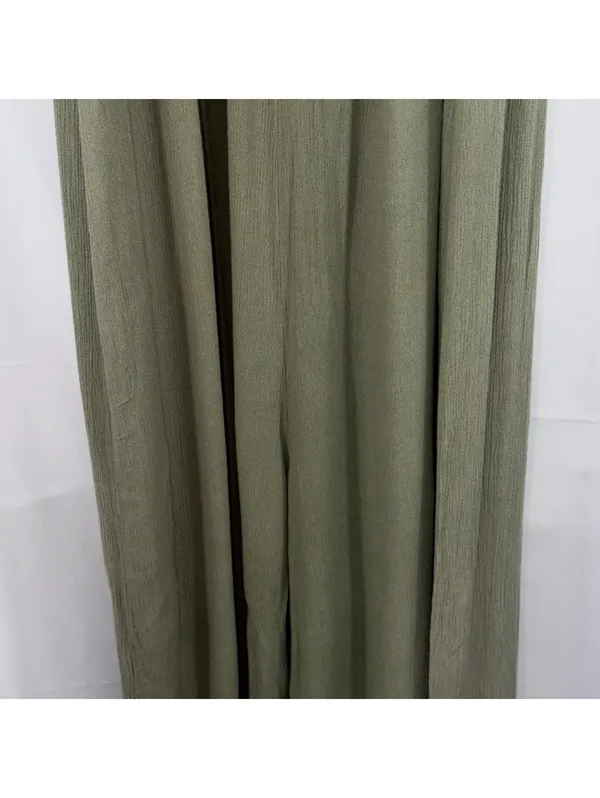 HYFVE Sage Green Tie Strap Wide Leg Jumpsuit Women’s Medium - Image 9