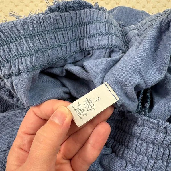 Aerie Periwinkle Blue Terry Fleece Layered Mini Lounge Skirt XL Comfy Travel - Image 3