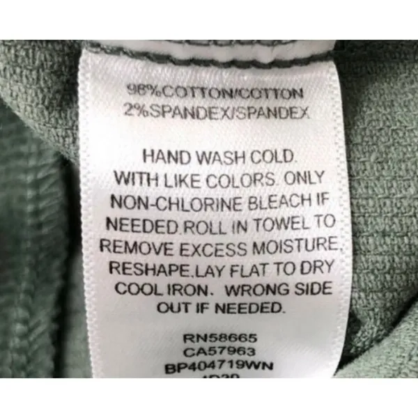 BP Nordstrom XS Green Scallop Waist Wide Leg Corduroy Crop Pants Cords Pant v6x - Image 7
