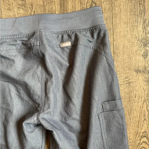 Figs Classic Fit Kade Cargo Scrub Pants Straight Leg- Slate Blue - Image 6