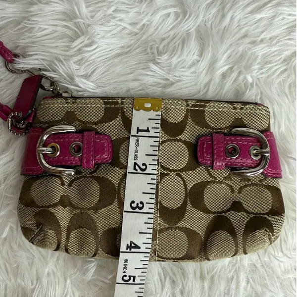 COACH Y2k Soho Double Buckles Signature Canvas Wristlet - Image 9