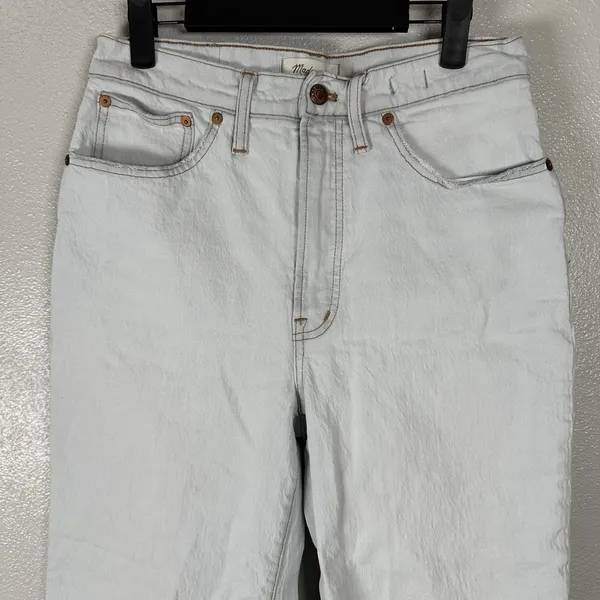 MADEWELL The Perfect Vintage‎ Wide-Leg Crop Jeans Womens Size 28 Blue Light Wash - Image 2