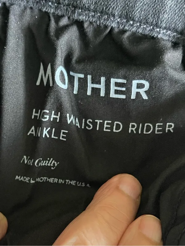 Mother Denim Black High Waisted Rider Ankle In Not Guilty Size 26 - Image 8