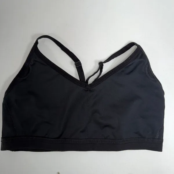 NIKE S Small Dri-Fit Indy Light Support Sports Bra Black Swoosh Logo Women's - Image 7